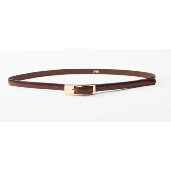 Zara | Accessories | Zara Thin Belt With Rectangular Buckle  display picture 3